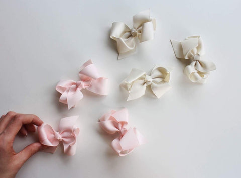 Soft pink Bow Hair clips
