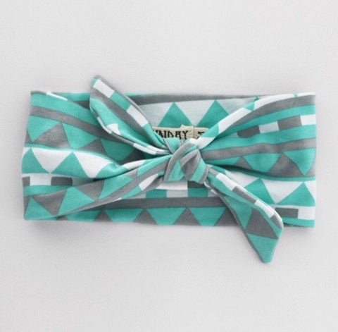 Sunday Headband Mint & Grey