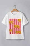 Circus Cheetah Cotton T Shirt White Medium