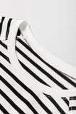 Harbour Black & White Striped Sweatshirt Small