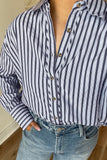Emerson Striped Shirt Blue Small