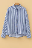 Emerson Striped Shirt Blue Small