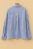 Emerson Striped Shirt Blue Small