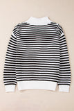 Parisian Striped Zip Jumper Large