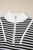 Parisian Striped Zip Jumper Large
