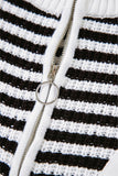 Parisian Striped Zip Jumper Large