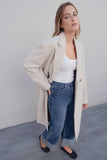 Latte Long Line Coat Large