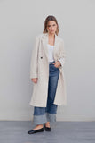 Latte Long Line Coat Large