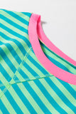 Minty Striped Sweatshirt Medium