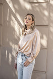 Noa Knot Collar Champagne Shirt