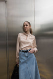 Noa Knot Collar Champagne Shirt