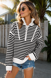 Parisian Striped Zip Jumper Large