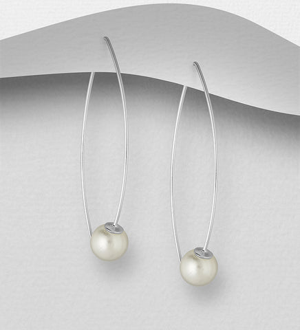 Sterling Silver Pearl Drop Earrings