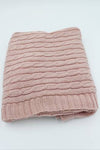 Baby Cable blanket Pink