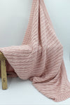 Baby Cable blanket Pink