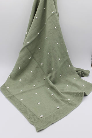 Olive Dot Baby Blanket