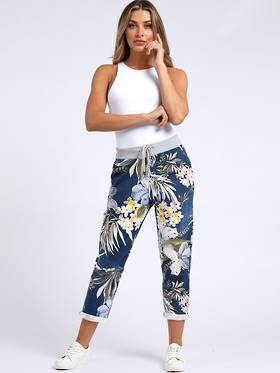 Luau Tropical Dark Blue Trousers