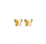 Butterfly gold Mini Heart Earrings (Sterling Silver)