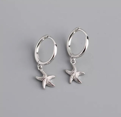 Stirling Silver Starfish earrings
