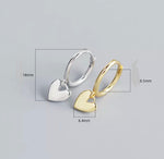 Sterling Silver Gold Love heart